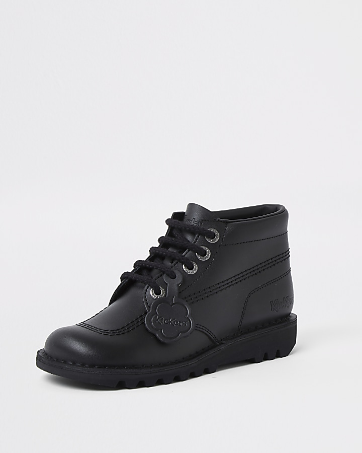 Black lace up Kickers ankle boots