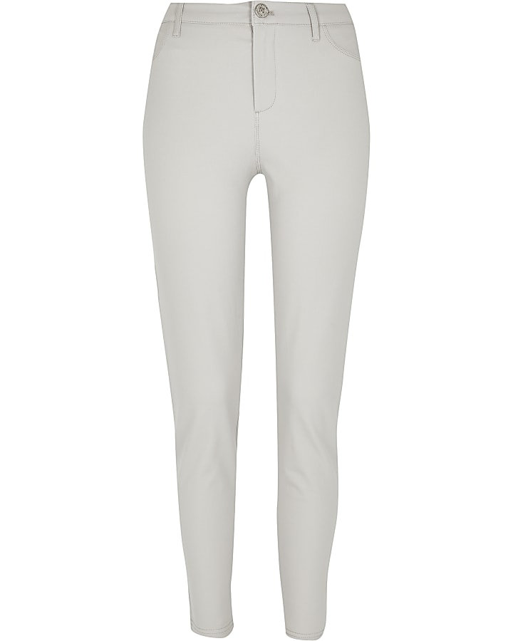 Grey twill molly skinny trousers