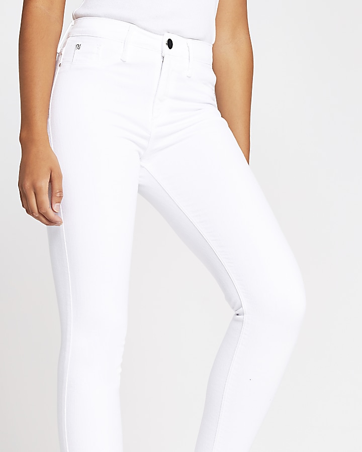 White Molly mid rise skinny jeans