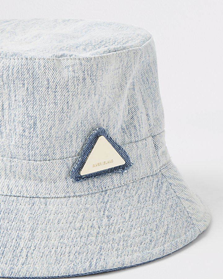 Light blue denim bucket hat