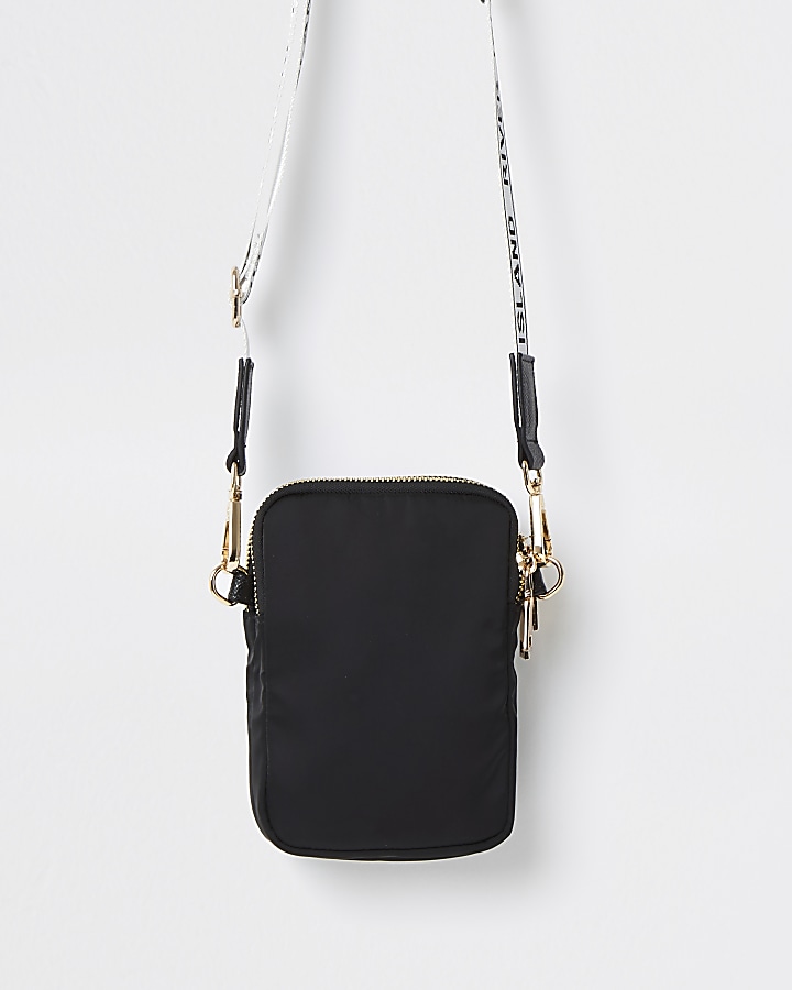 Black mini cross body handbag