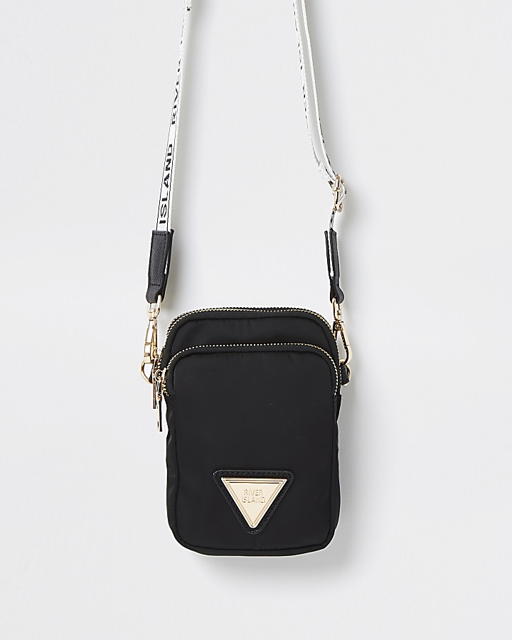 Black mini cross body handbag