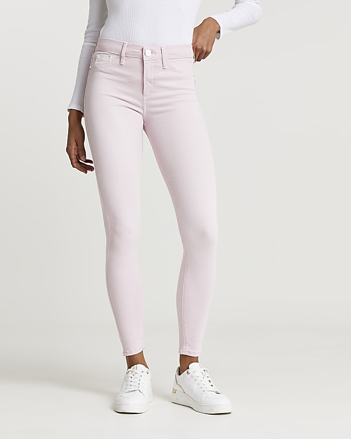 Pink Molly mid rise skinny jeans