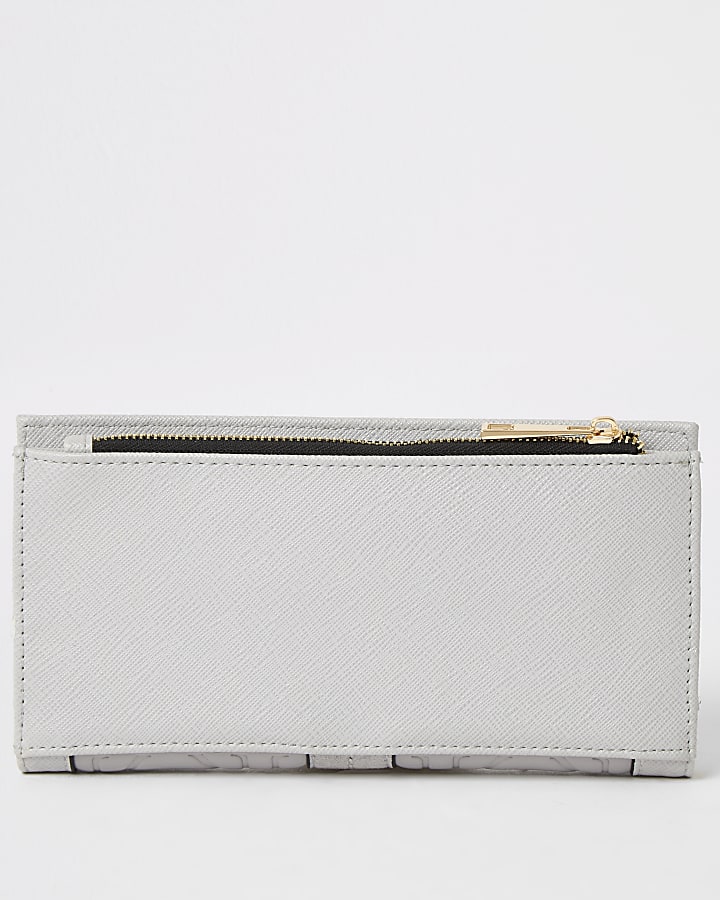 Grey RI embossed fold out purse