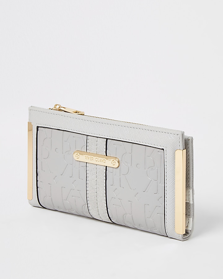 Grey RI embossed fold out purse