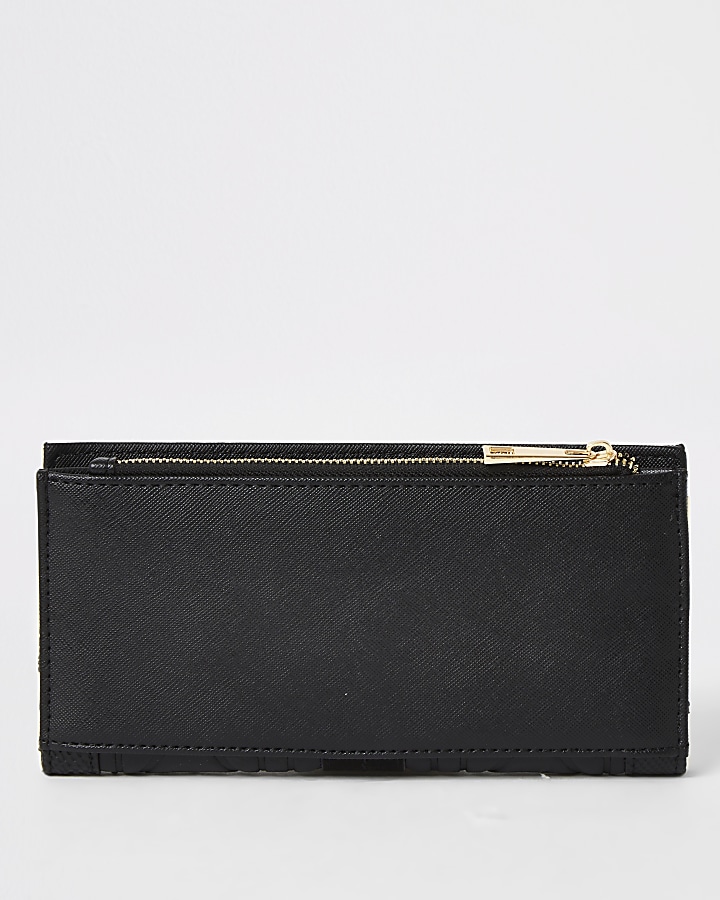 Black RI embossed fold out purse