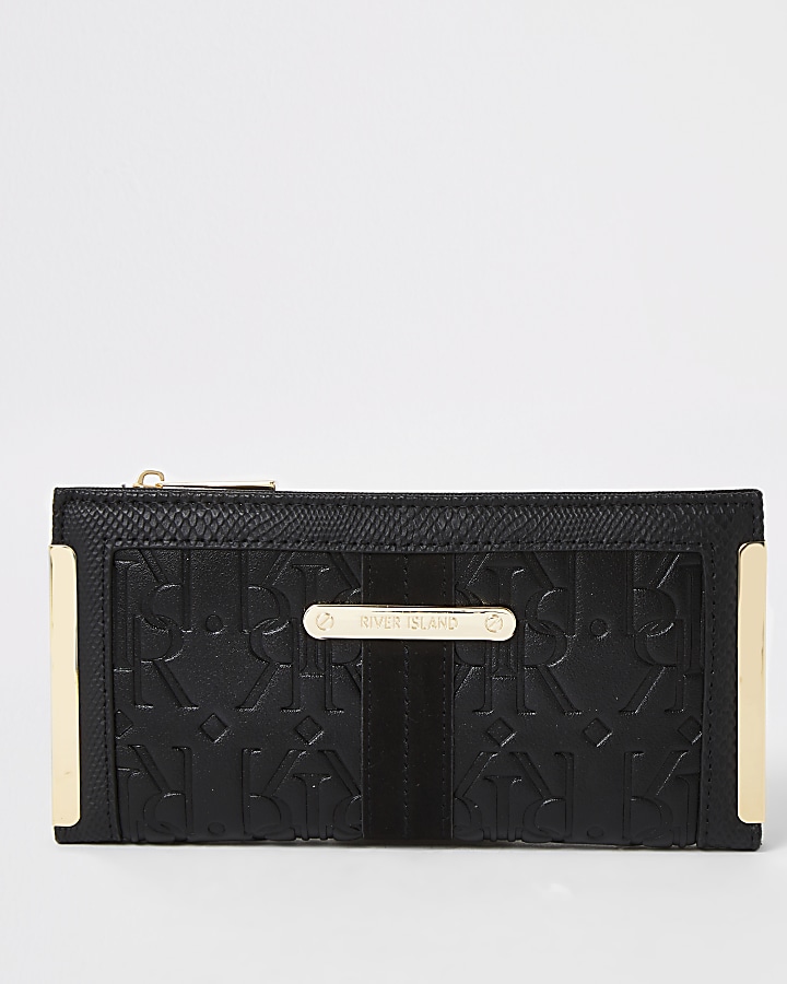 Black RI embossed fold out purse