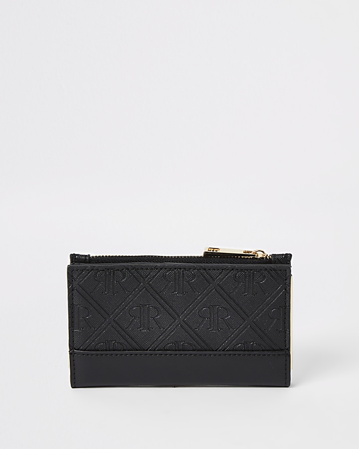 Black RIR embossed mini fold out purse