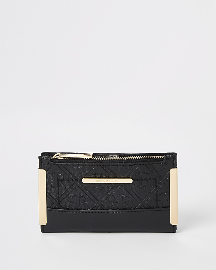 Black RIR embossed mini fold out purse