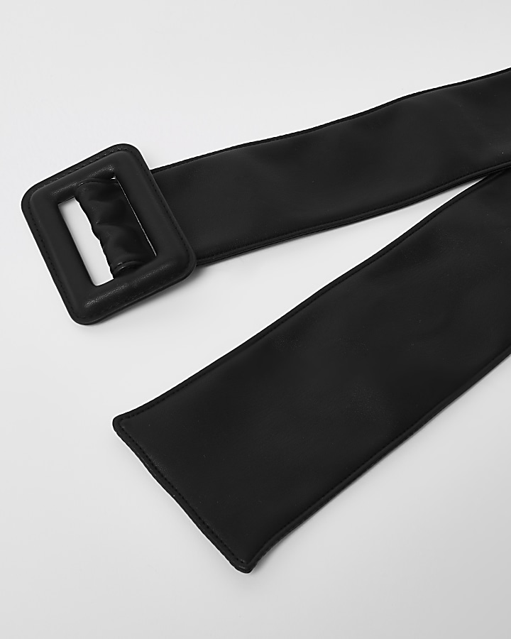 Black sash soft waist belt