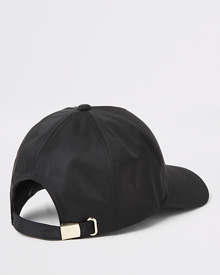 Black satin RI embroidered hat