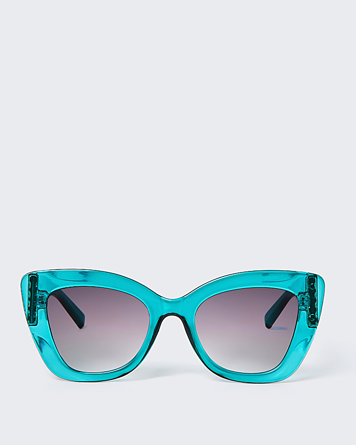 Green RI chain glam sunglasses