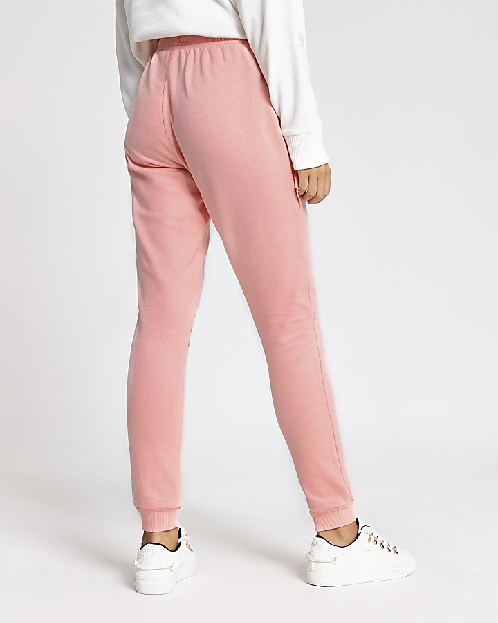 Bright pink frill side loose fit joggers