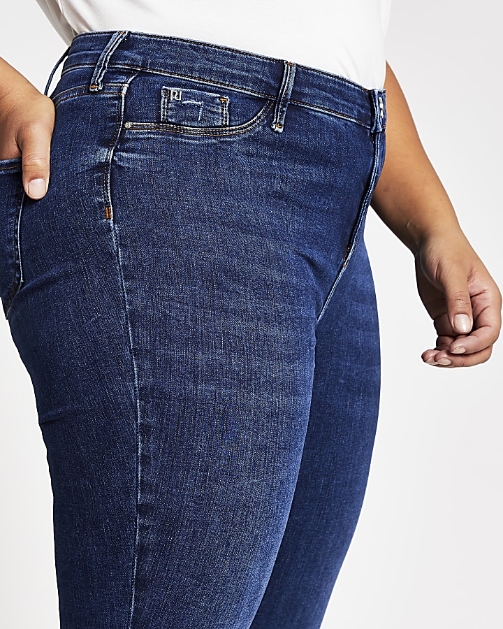 Plus blue Molly mid rise jeans