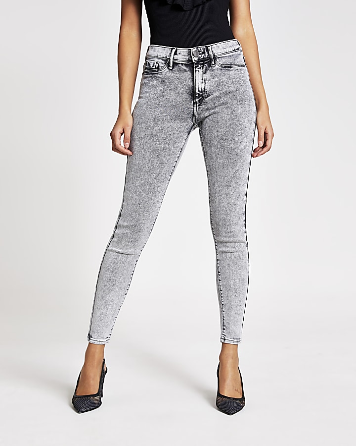 Grey Molly mid rise jeggings