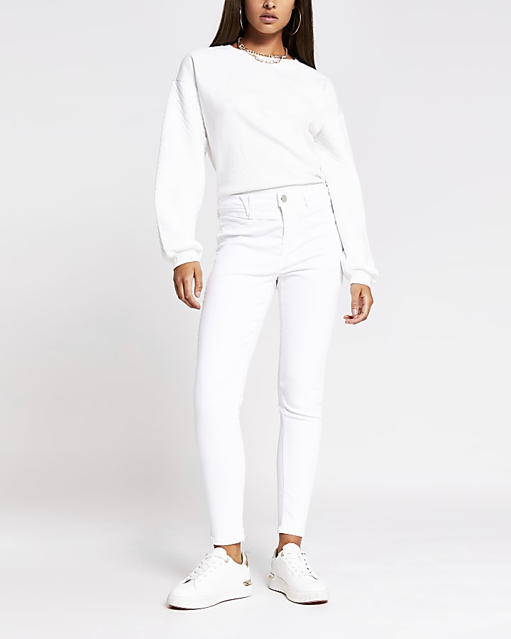 White Molly mid rise jeggings