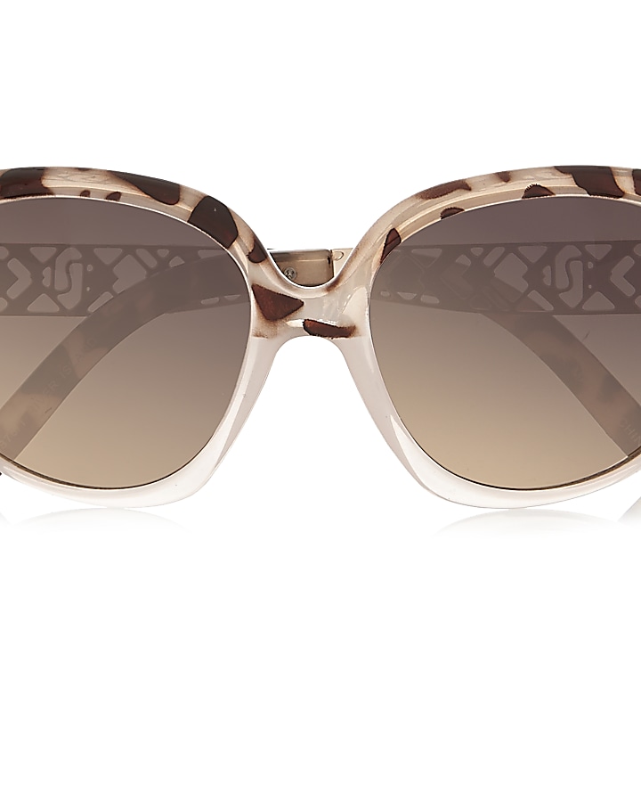 Girls brown tortoise oversized sunglasses