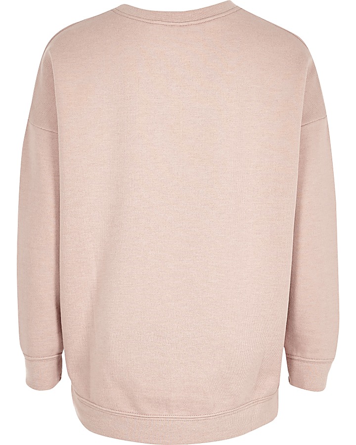 Girls pink sequin sweatshirt