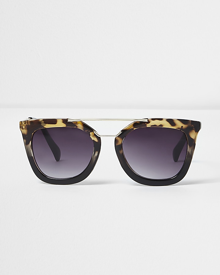 Girls black tortoiseshell cat eye sunglasses