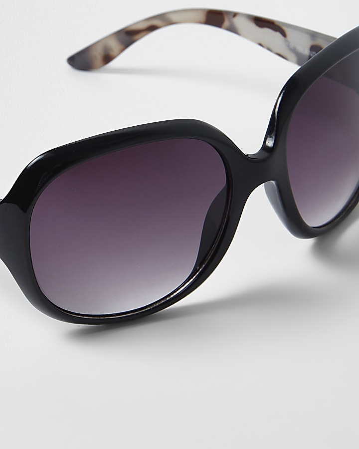 Mini girls black oversized sunglasses