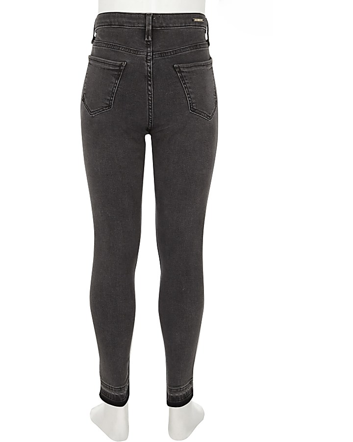 Girls black Amelie super skinny jeans