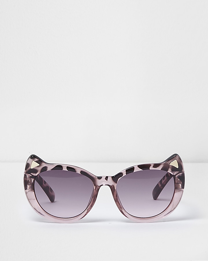 Mini girls pink tortoiseshell cat sunglasses