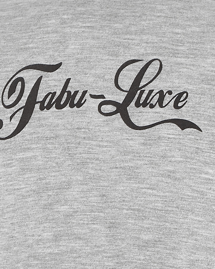 Girls ‘fabu-luxe’ shirred hem T-shirt
