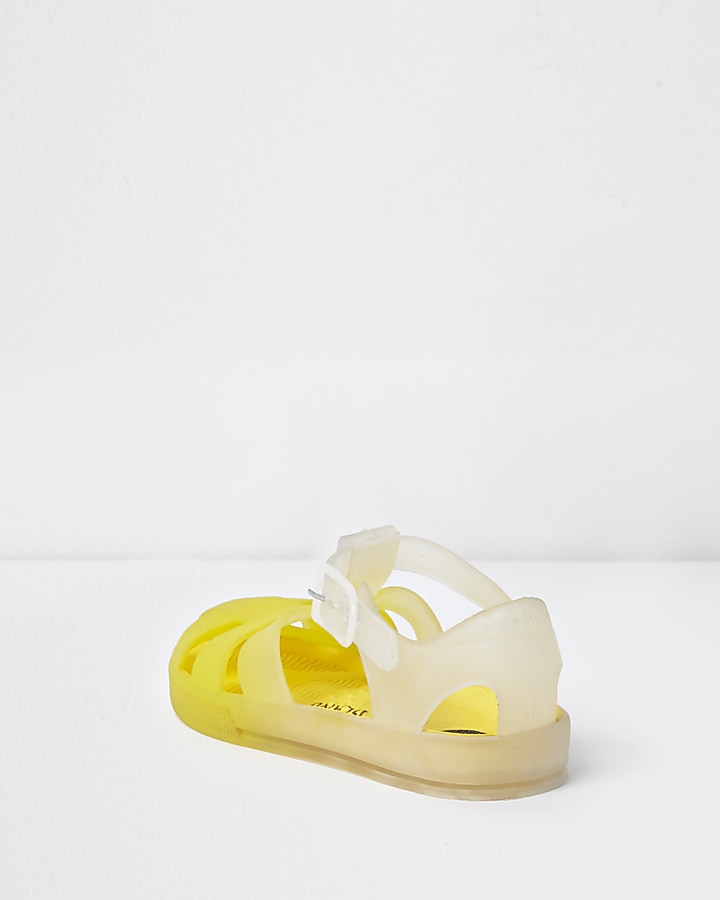 Mini kids yellow ombre jelly cage sandals