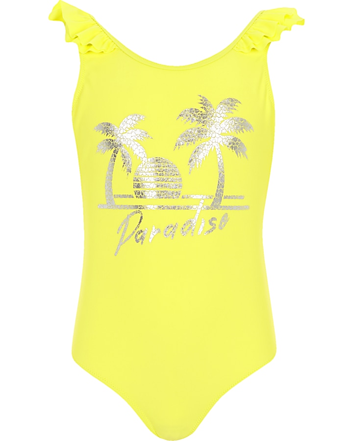 Girls yellow ‘paradise’ swimsuit