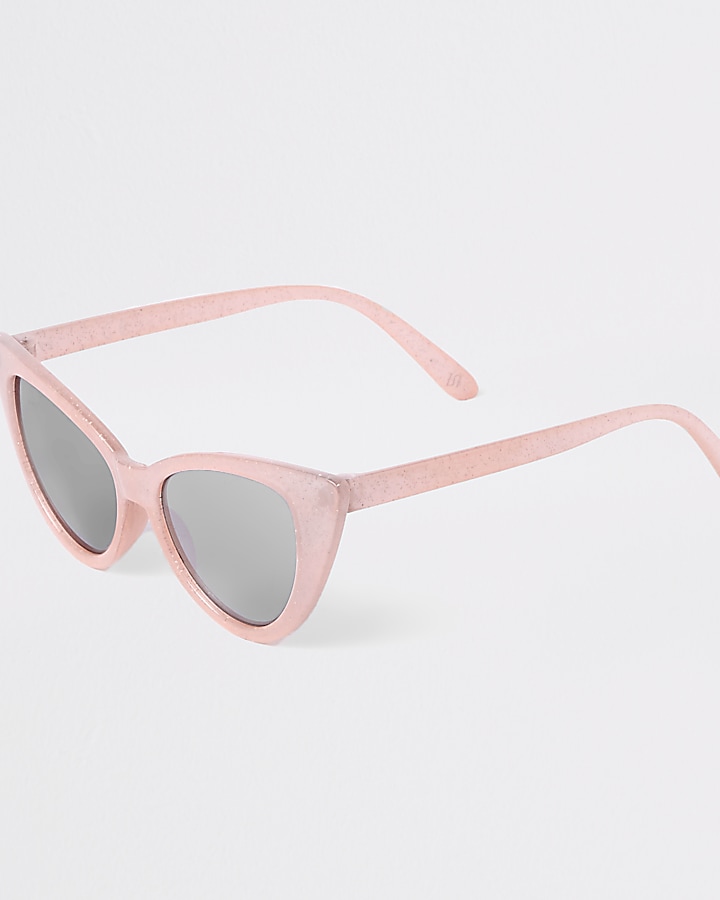 Girls pink glitter cat eye sunglasses