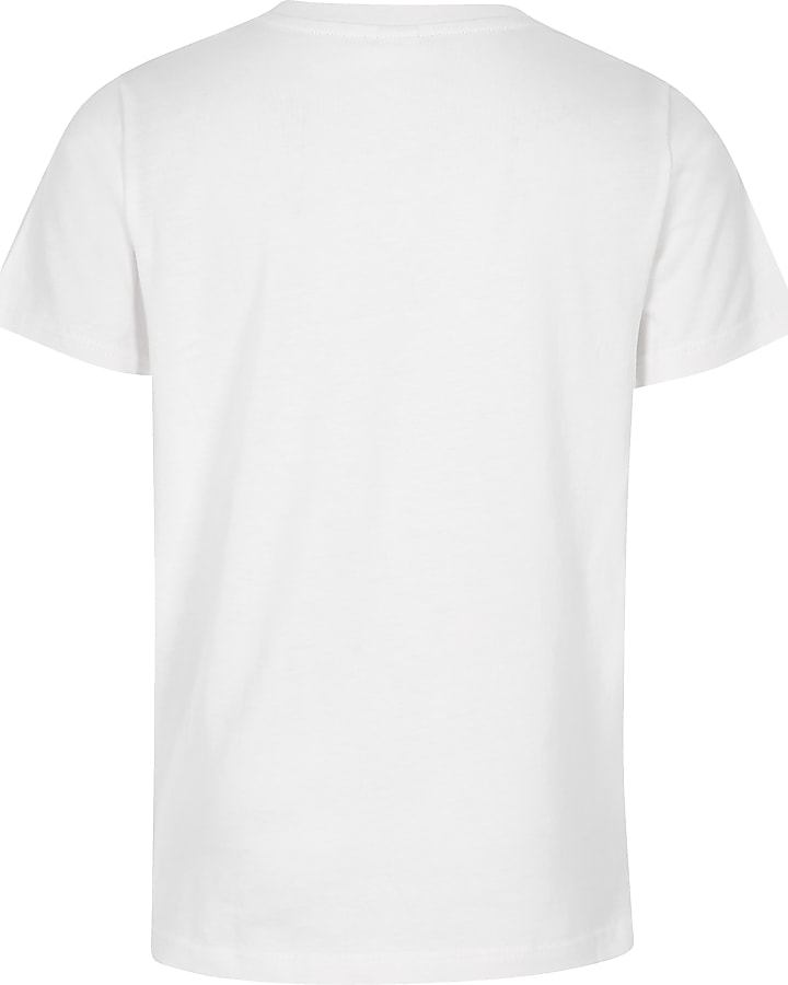 Girls Hype white circle foil print T-shirt