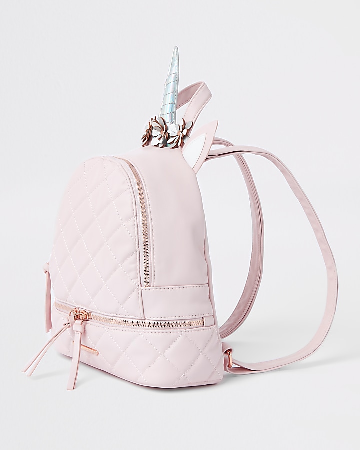 Girls pink unicorn backpack