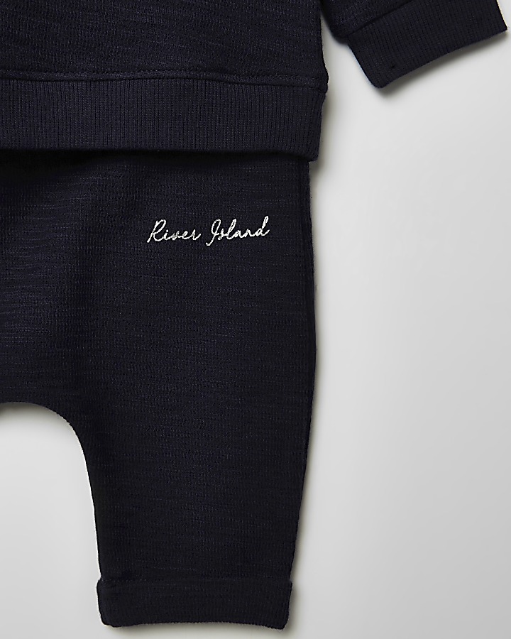 Baby navy ‘Couture’ sweatshirt outfit
