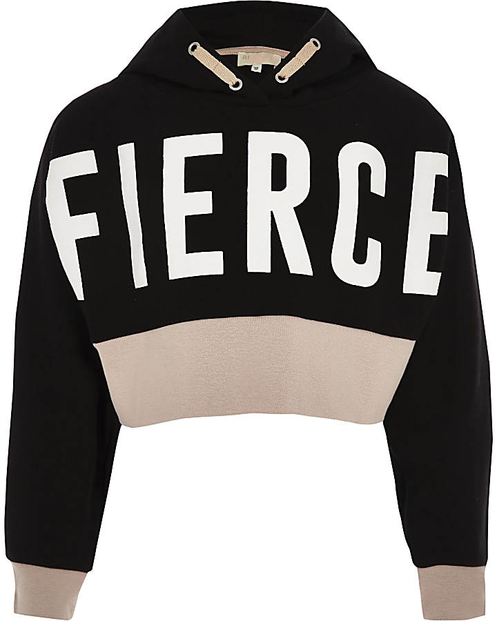 Girls RI Active black ‘Fierce’ hoodie