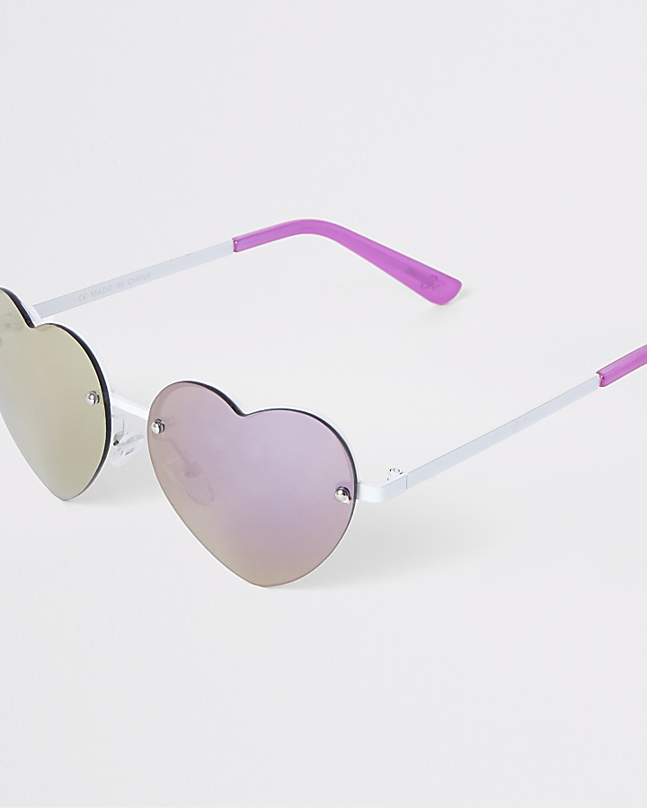Girls pink heart sunglasses
