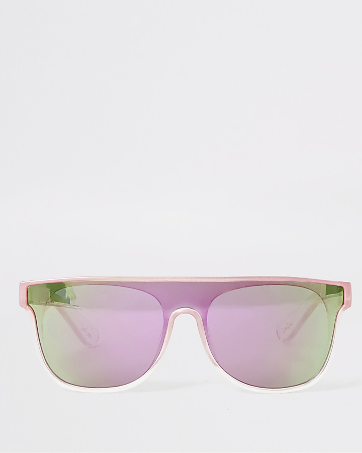 Mini girls pink visor sunglasses