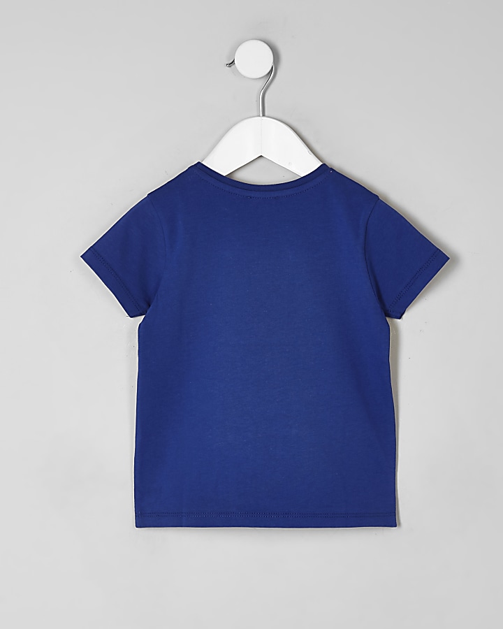 Mini girls blue ‘Dream’ sequin T-shirt