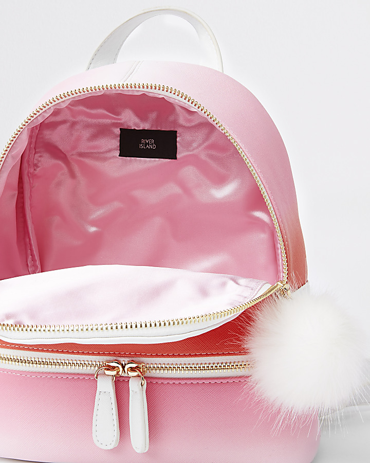 Girls neon pink ombre backpack
