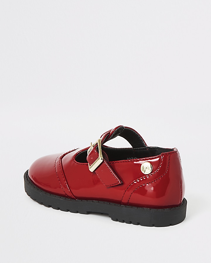 Mini girls red patent shoes
