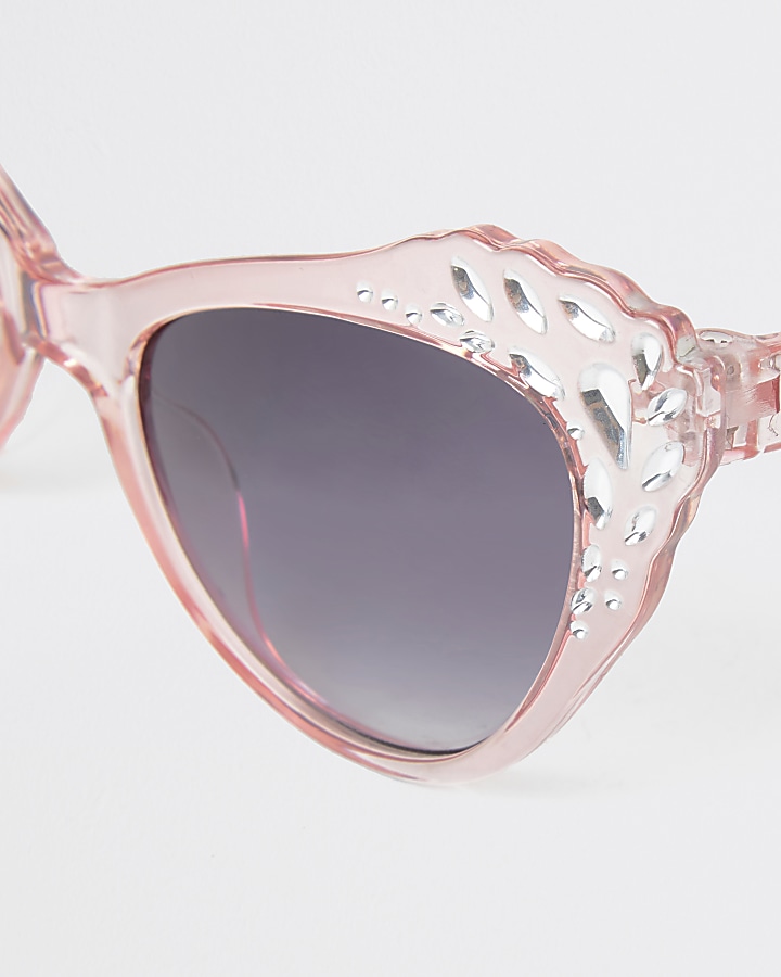 Mini girls embellished cat eye sunglasses