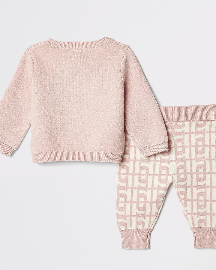 Baby pink 'Adorable' RI mono jumper outfit