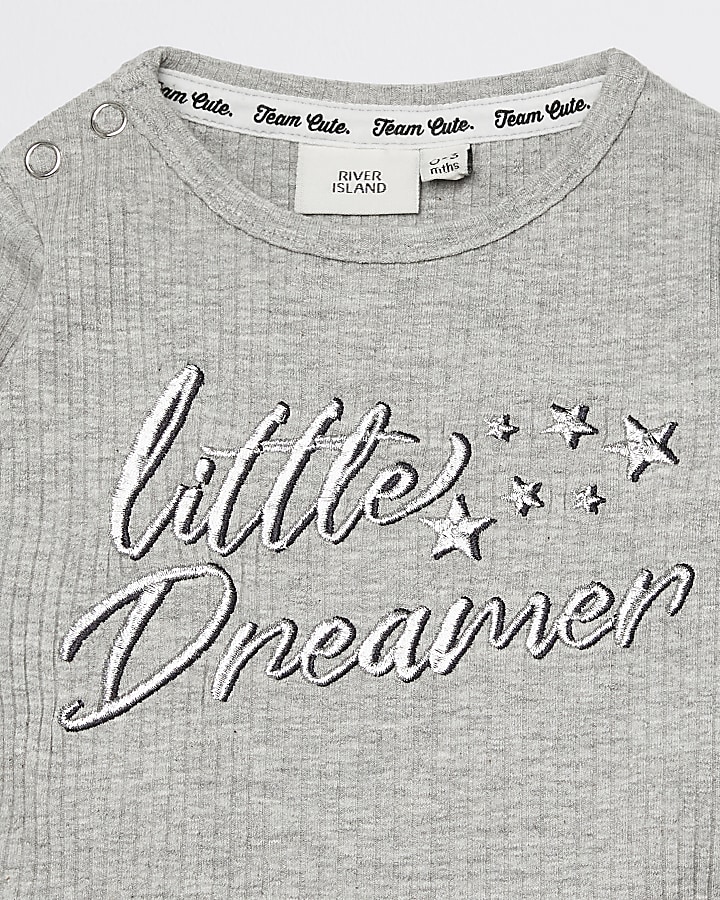 Baby grey 'Little dreamer' bodysuit outfit