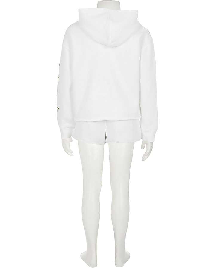 Girls white Prolific hoodie outfit