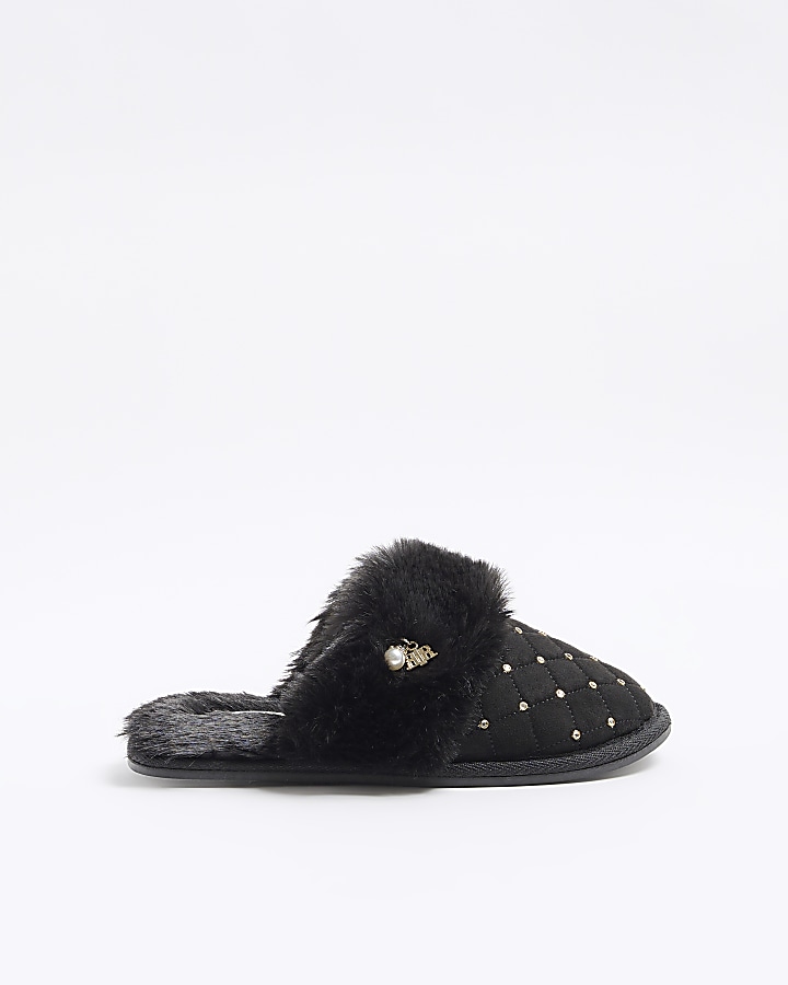 River island mule cheap slippers