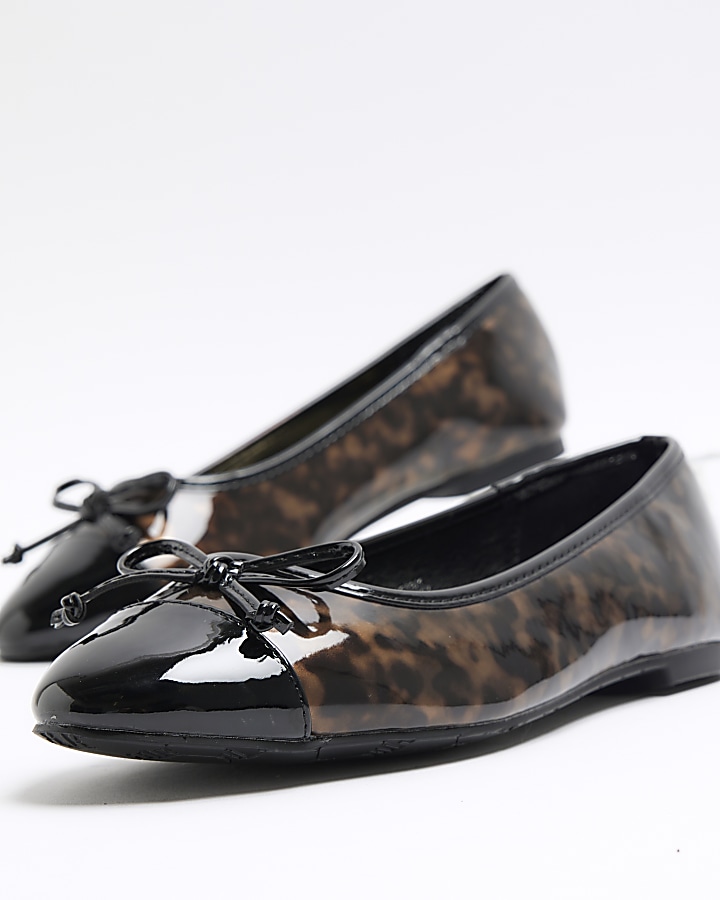 Brown tortoise shell ballet shoes