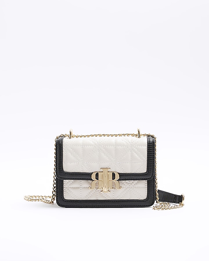 Cream clutch store bag river island