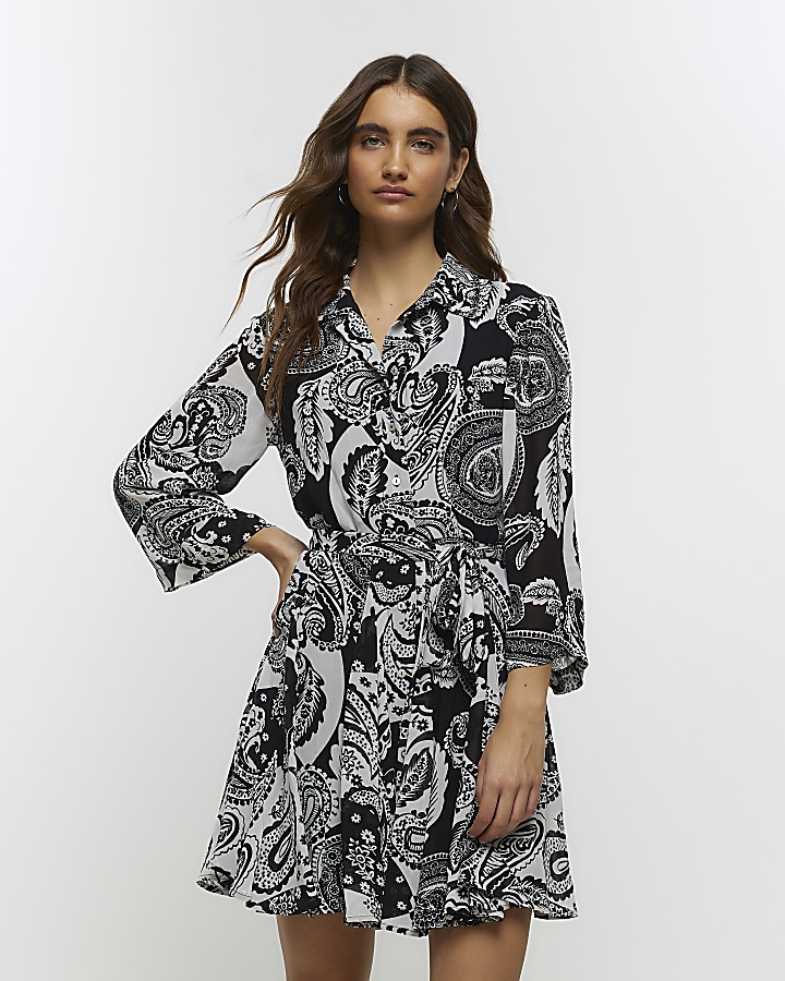 Paisley shirt hot sale dress