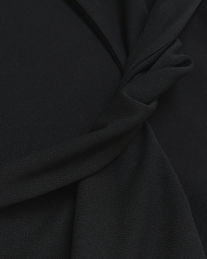 Black twist detail bandeau top