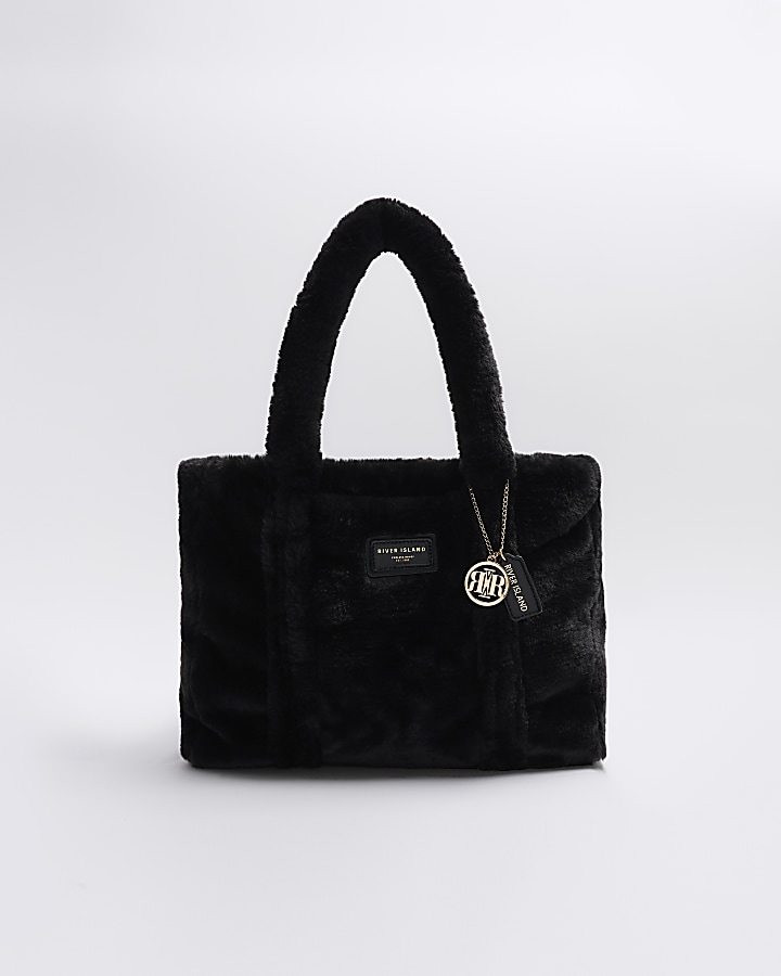 River island outlet faux fur bag