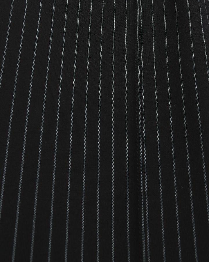 Navy stripe straight trousers